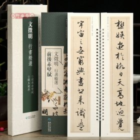 学海轩共2本2帖文徵明行书选滕王阁序前后赤壁赋碑帖近距离临摹练字卡繁体旁注文征明行书毛笔字帖成人学生临摹范本贵州民族出版社