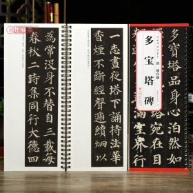 学海轩颜真卿多宝塔碑传世碑帖临摹卡原色原帖简体旁注颜真卿楷书字卡毛笔书法字帖成人学生临摹范本安徽美术出版社