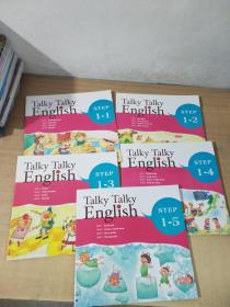 TALKY TALKY ENGLISH  (STEP 1-1)+(STEP 1-2)+(STEP 1-3)+(STEP 1-4)+(STEP 1-5) 10册合售 【实物拍图 内页干净】