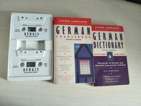 GERMAN（ DICTIONARY +COURSEBOOK)两册合售+两磁带【实物拍图，内页干净】