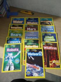Wildfires+ALbert einstein+ellis island+ibn al-haytham+meteors+butterflies+elephants+mars+whales+robots+cleopatra+bears+sacagawea+water)14册合售