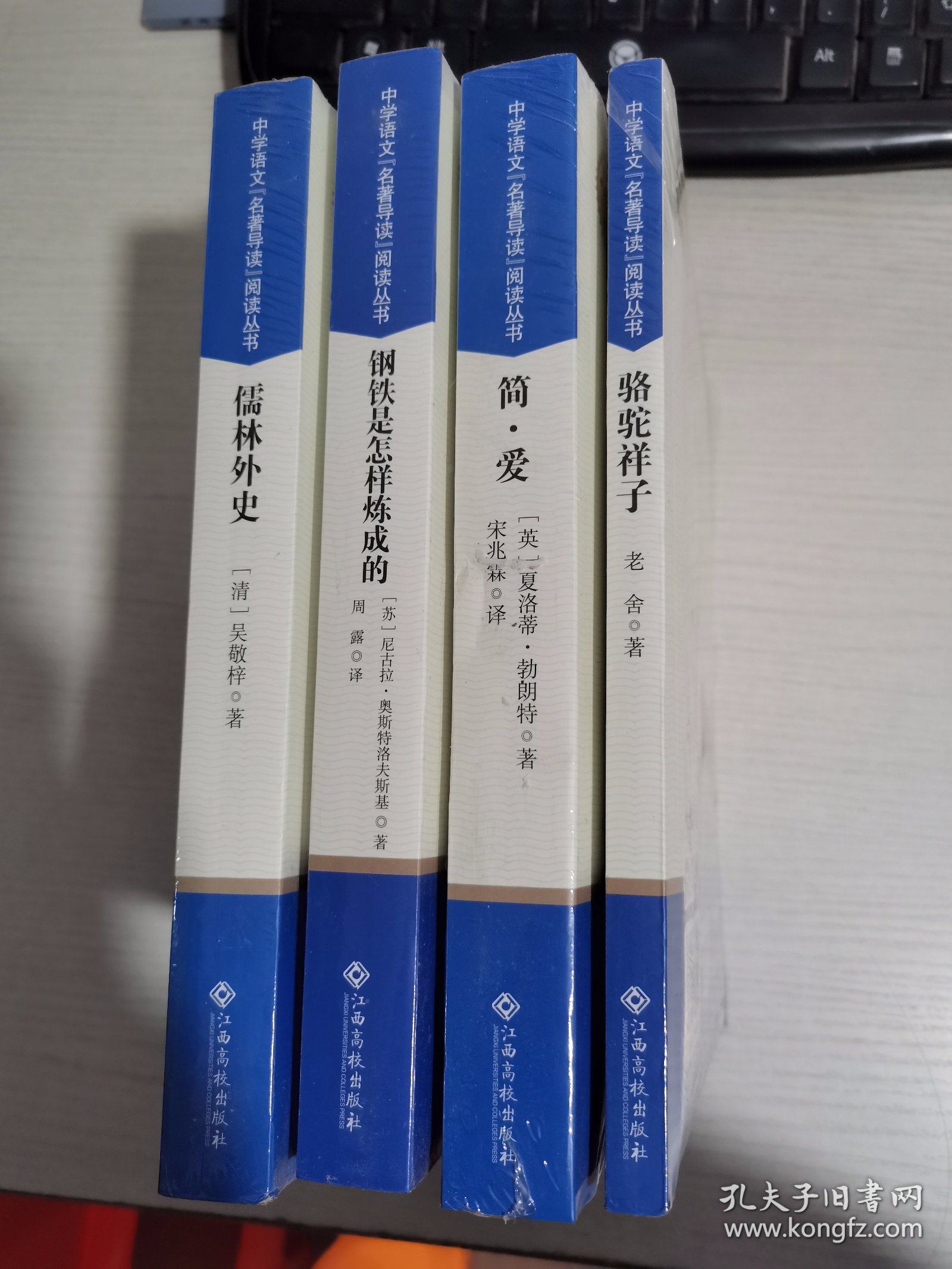 中学语文名著导读阅读丛书（儒林外史、钢铁是怎样炼成的、简爱、骆驼祥子）四册合售【实物拍图 全新塑封】