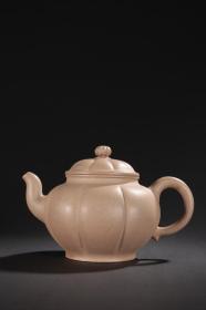 旧藏-老段泥瓜棱纹茶壶