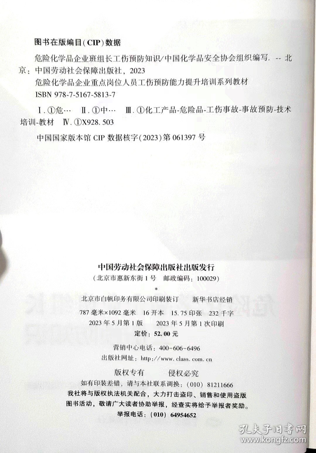 危险化学品企业班组长工伤预防知识 危险化学品企业重点岗位人员工伤预防能力提升培训系列教材 化工企业安全管理书籍