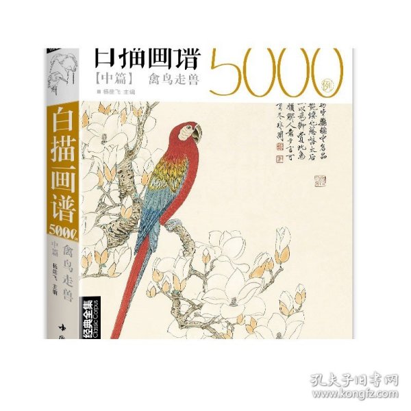 白描画谱5000例中篇(禽鸟走兽)/经典全集系列丛书