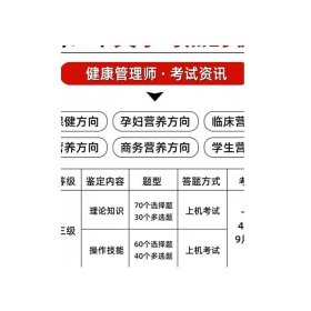 2024年健康管理师国家职业资格三级营养师考试高频真题必背考点重难点速记教材精讲卫生健康行业职业技能人才考核培训教程搭人卫