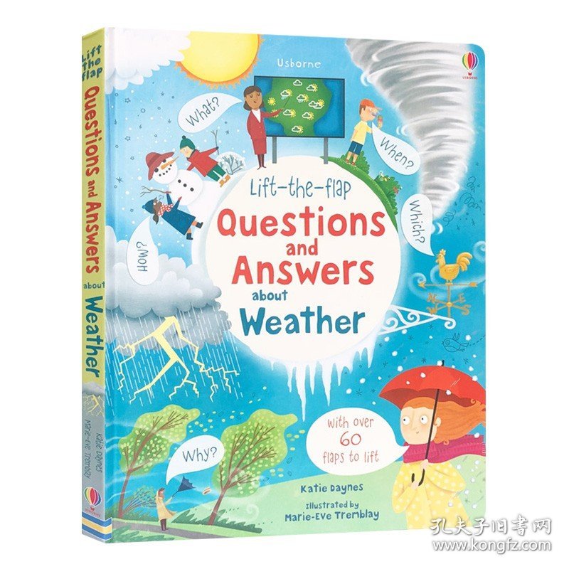 你问我答科普翻翻书系列 天气 英文原版 Lift the Flap Questions and Answers Weather 少儿认知科普绘本 英文版英语百科知识启蒙