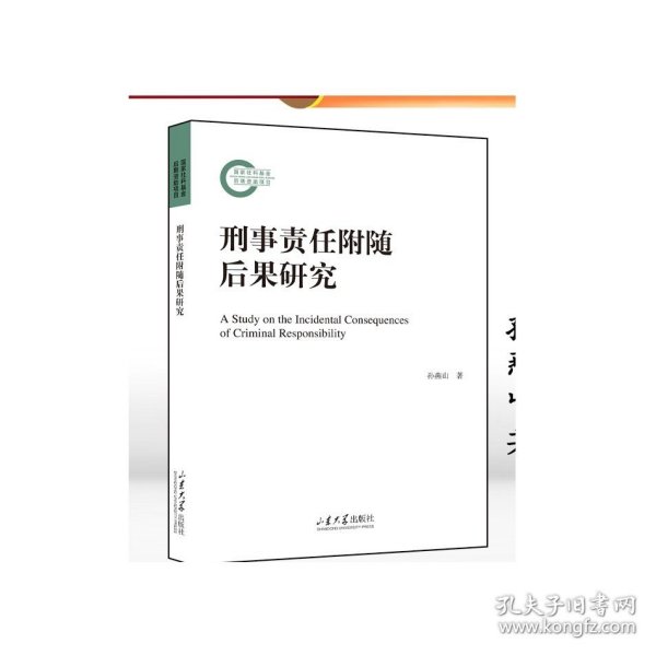 官方正版刑事责任附随后果研究孙燕山著山东大学出版社