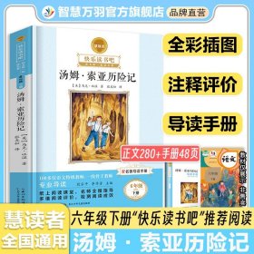 正版全新六年级下 《汤姆索亚历险记》 汤姆索亚历险记慧读者快乐读书吧六年级下必读的课外书小学生课外阅读语文教材同步书目长江少年儿童出版社世界文学名著