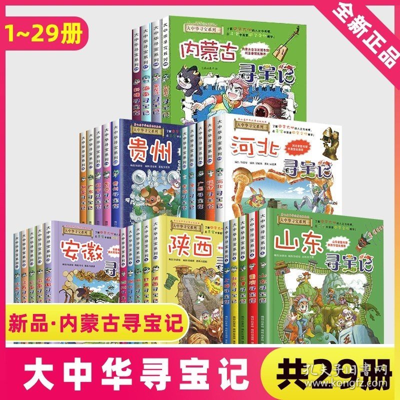 正版全新大中华寻宝记1-29册（全套） 江苏寻宝记漫画书单本 我第本科学漫画新版大中华寻宝记系列全套全册大中国世界科普百科漫画 6-12岁儿童图画故事书孙家裕