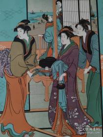 日本回购古美术·古艺术·名家浮世绘画·尺寸：290X220mm·BH·1·24·10·1