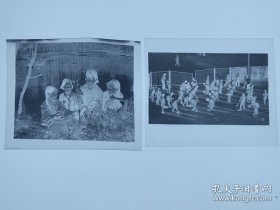 80年代·杭州市少年宫·医药小组的孩子·到郊外采集中草药·北京市少先队员·打扫北京烤鸭店前的石砖·黑白老底片2张·新华社底片·尺寸：70X60mm·详见书影·CDZPDP·60·10