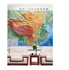 语音教学版中国立体地形图2.28x1.68米中国地理地貌凹凸地图