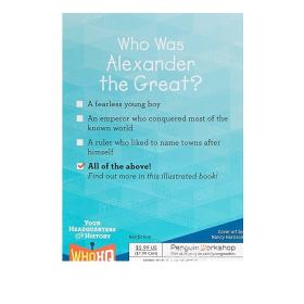 Who Was Alexander the Great 谁是亚历山大大帝 Who Was系列 儿童名人传记科普文学 英文原版 7-12岁