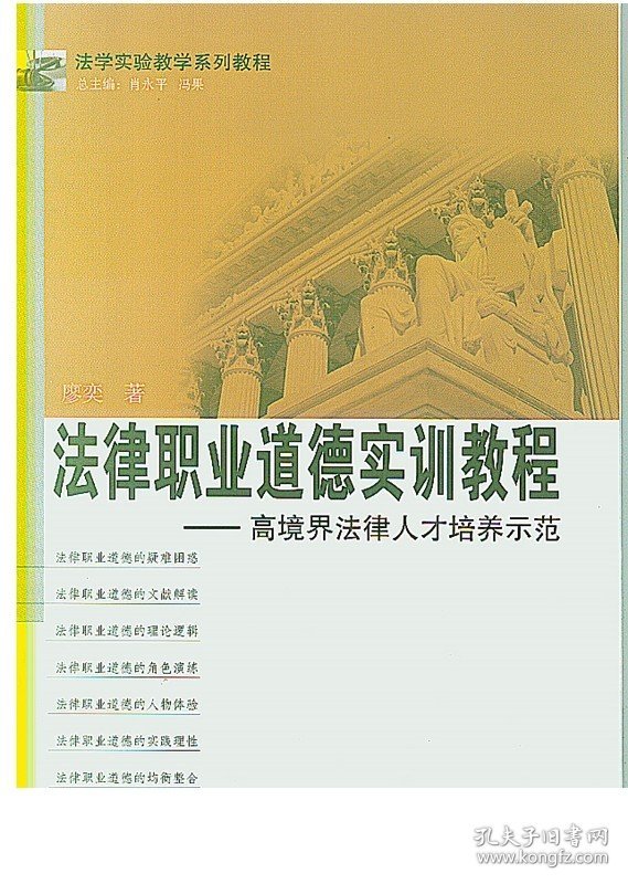 法律职业道德实训教程 9787307070585 法学实验教学系列教程