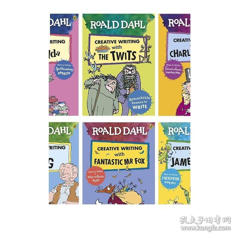 罗尔达Roald Dahl 罗尔德达尔套装共22册 儿童文学名著16册+创意写作练习6册 查理和巧克力工厂 英文原版进口图书【中商原版?