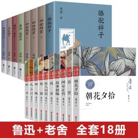 正版 18册鲁迅全集鲁迅老舍的书全套名著朝花夕拾骆驼祥子阿q正传四世同堂狂人日记鲁迅作品集散文杂文集经典文学小说书籍畅销书