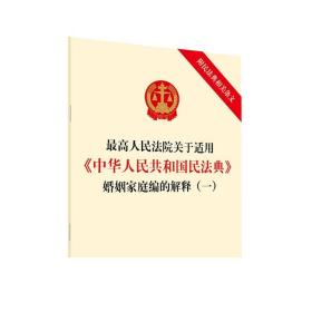 最高人民法院关于适用《中华人民共和国民法典》婚姻家庭编的解释（一） 附民法典相关条文 法律出版社