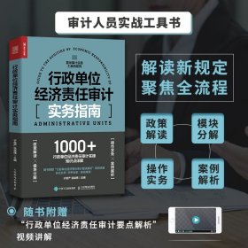 【附赠视频讲解】行政单位经济责任审计实务指南 财务会计审计报告企业管理财务报表普华审计实务工具书系列正版书籍