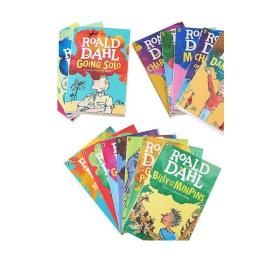 罗尔达Roald Dahl 罗尔德达尔套装共22册 儿童文学名著16册+创意写作练习6册 查理和巧克力工厂 英文原版进口图书【中商原版?