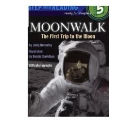 Step into Reading Step 5 Moonwalk First Trip To Moon 兰登阅读进阶5太空步第一次到月球百科 英文原版 儿童绘本【中商原?