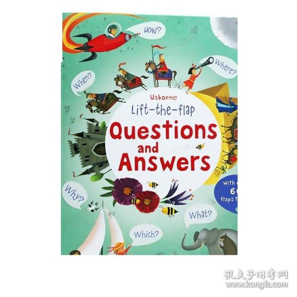 现货 Usborne Lift-the-flap questions and answers 尤斯伯恩翻翻学 翻翻书 儿童科普绘本 纸板书 英文原版 6-9岁