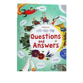 现货 Usborne Lift-the-flap questions and answers 尤斯伯恩翻翻学 翻翻书 儿童科普绘本 纸板书 英文原版 6-9岁