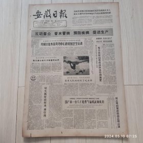 安徽日报1965年12月2日共四版生日报 配高档礼盒
