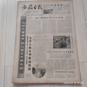 安徽日报1965年12月3日共四版生日报 配高档礼盒