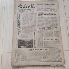安徽日报1965年12月11日共四版生日报 配高档礼盒