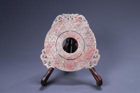 旧藏：高古玉谷纹璧 尺寸：长14.5cm 宽14cm 厚0.5cm 重126克