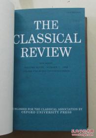 Classical Review (古典书评）. v.48, no.1-2,1998