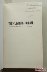 Classical Journal (古典期刊）. v.78, no.1-4, 1982-83