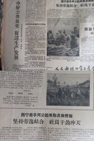 江当等公社又快又细夺丰收1960年8月10黄南力争秋菜多种高产多收《青海日报》羊毛宣队林粮菜间作大显优越。湟源大华公社狠抓晚田管理。西宁后子河公社采取具体措施坚持劳逸结合社员干劲冲天。曲麻莱各人民公社狠抓食堂工作祁连郭米队大走群众路线食堂越办越好。湟源县申中公社星泉大队利用十边地播种秋菜1照片。云南德宏傣族景颇族自治州保山县糖业人民公社2万亩蔗田受到严重干旱威胁1照片