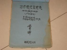 中医手抄本《治疗慢性盆腔炎十例初步报告》《保赤推拿法（原文抄写）》《内科诊断治疗提要》《对内径“邪正虚实”的认识（朱惠民）》《对妇科崩漏证治的认识（论文）》《推拿治疗102例漏肩风临床疗效分析》《我个人对中医推拿治疗胃下垂的点滴经验（王百川 稿）》之二【为传图】