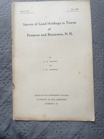 Survey of Land Holdings in Towns of新罕布什尔州土地特有情况调查