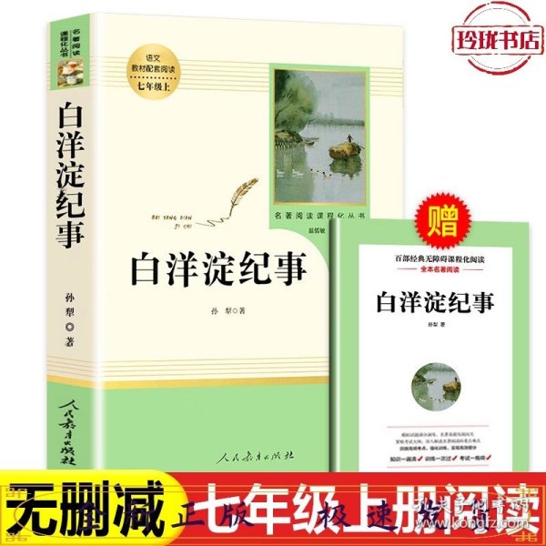 白洋淀纪事 名著阅读课程化丛书（统编语文教材配套阅读）七年级上