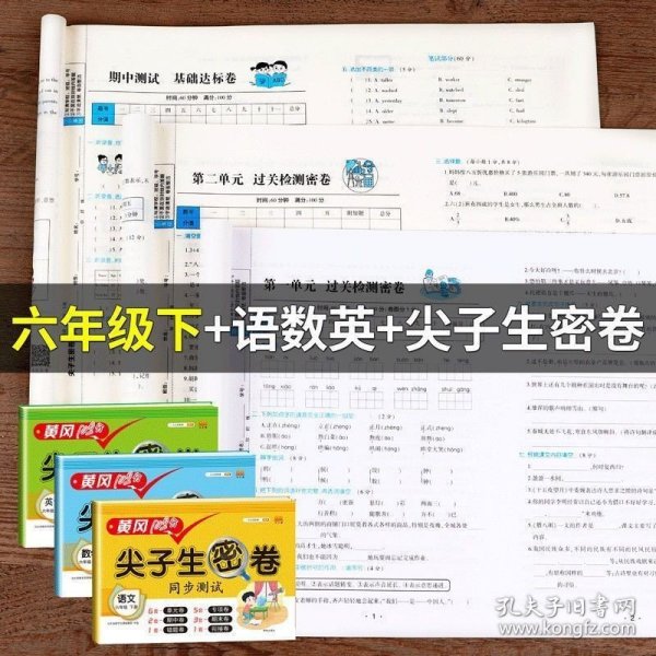 2021春版黄冈100分尖子生密卷六年级下册数学人教部编版单元测试卷期中期末冲刺100分专项卷子