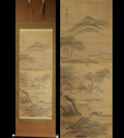 归渔图，珂罗版，谷文晁（1763～1841），日本江户时代的著名画家。