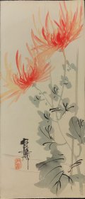 古笔花卉，菊花图