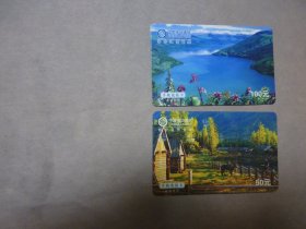 中国移动手机充值卡 2005.6 新疆风光 共2张