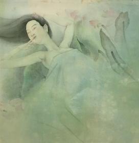 著名女画家 邹莉 工笔画展展品四幅（带日式原框）