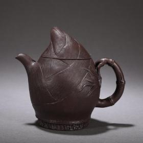 旧藏 子厚作无锡蛋竹笋形茶壶。