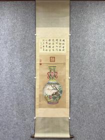 郎世宁 花瓶 绢本立轴