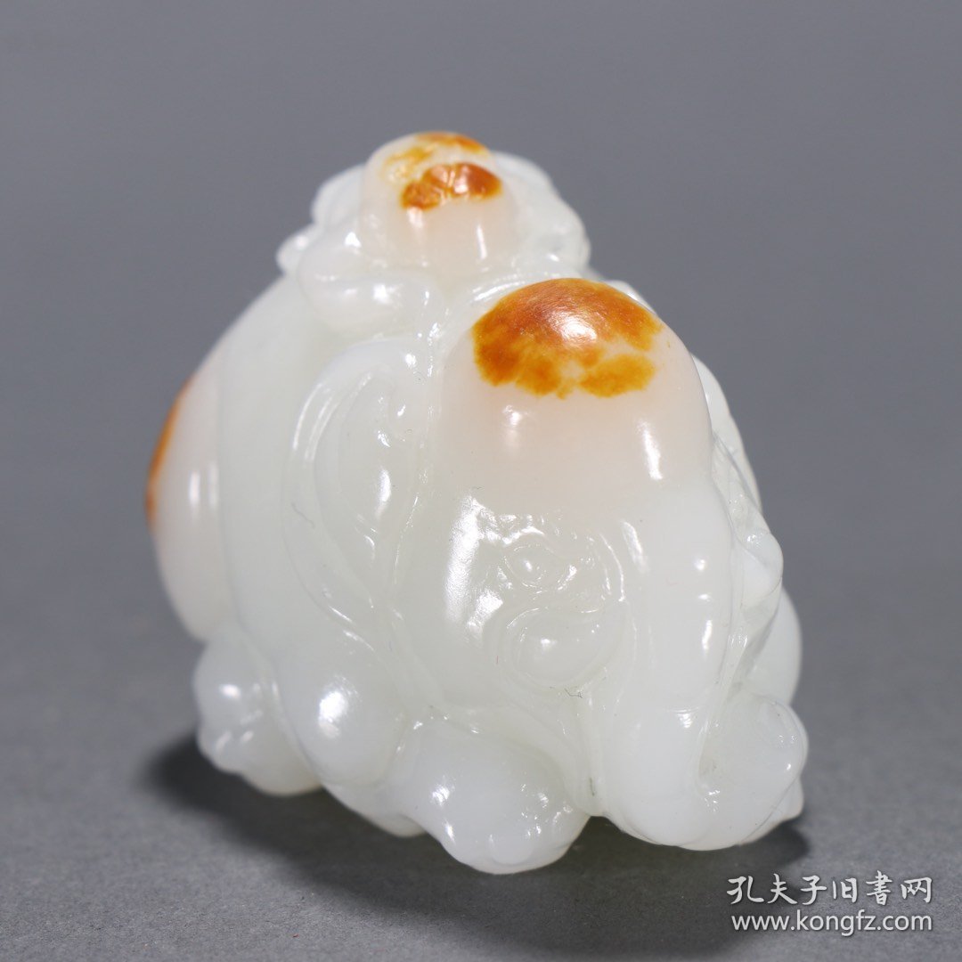 旧藏 和田玉籽料“封侯拜相”摆件
