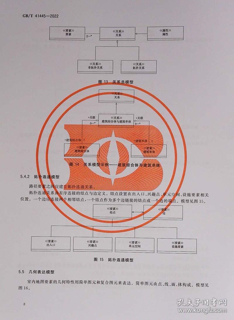 点击查看原图 正版现货 GB/T 41445-2022 室内地图数据模型与表达