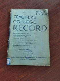 teachers college record/师范学院历史  1946  英文原版