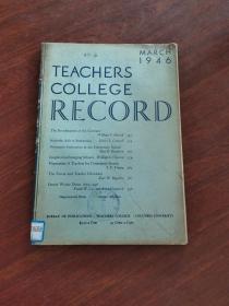 teachers college record/师范学院历史  1946  英文原版