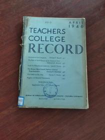 teachers college record/师范学院历史  1946  英文原版