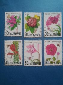 朝鲜邮票 1992年意大利热亚那世界邮展•花卉植物6全  销